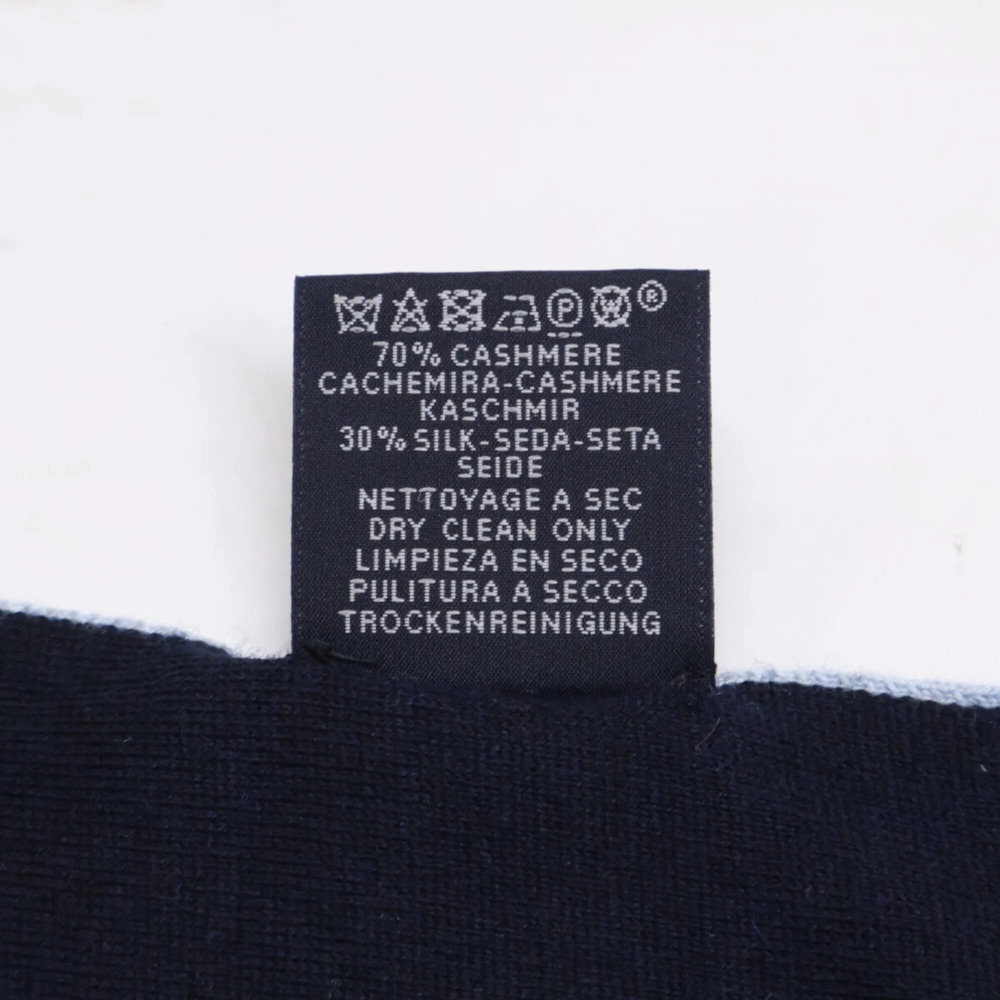 HERMES Blue Silk Scarf - Picture 8 of 8
